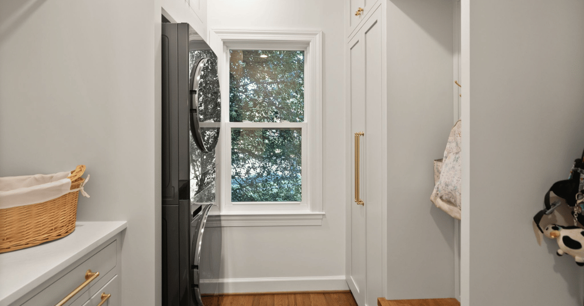 After: organized and functional laundry and mudroom