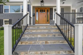 new exterior stairs added to mclean home addition