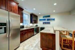 Basement remodel wet bar