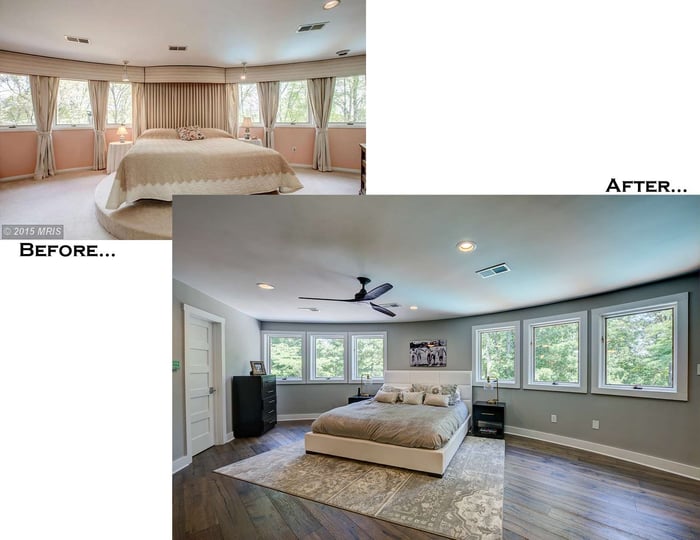 Hawkins Bedroom Before and After