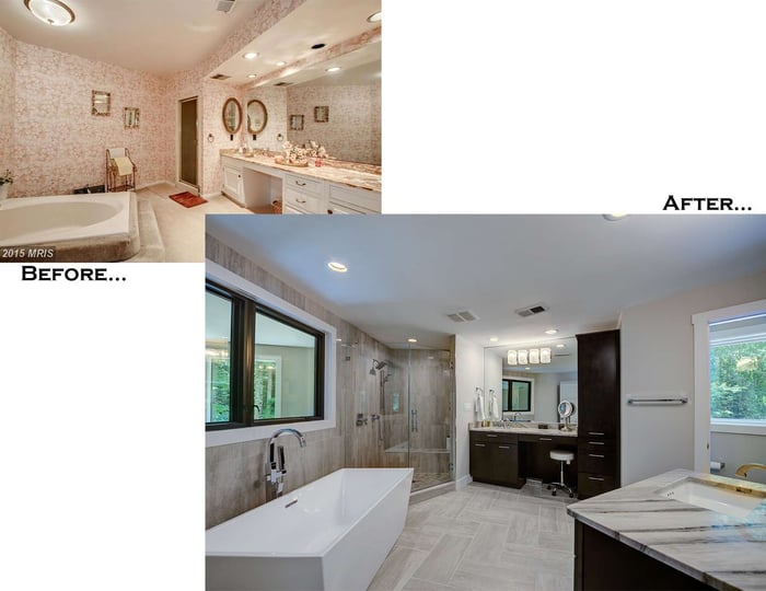 Hawkins Master Bath Before and After