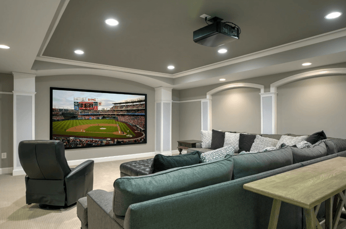 movie theatre in basement