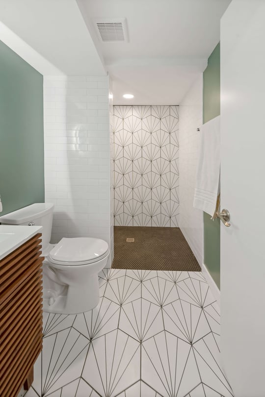 An Eccentric Basement Bathroom Remodel in Vienna, VA