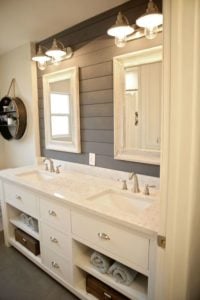 Bathroom backsplash shiplap