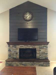 Shiplap fireplace design