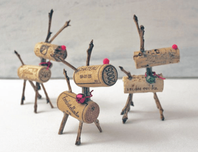 wine cork reindeer