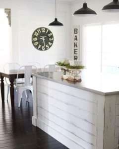 Shiplap design kitchen island