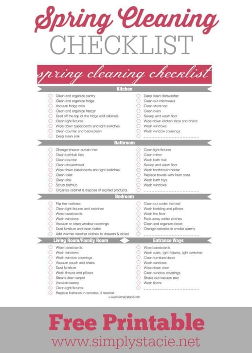 spring cleaning checklist