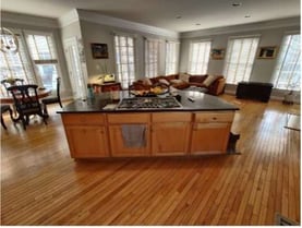 before a kitchen remodel outdated and dark