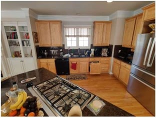brown cabinets in kitchen before remodel