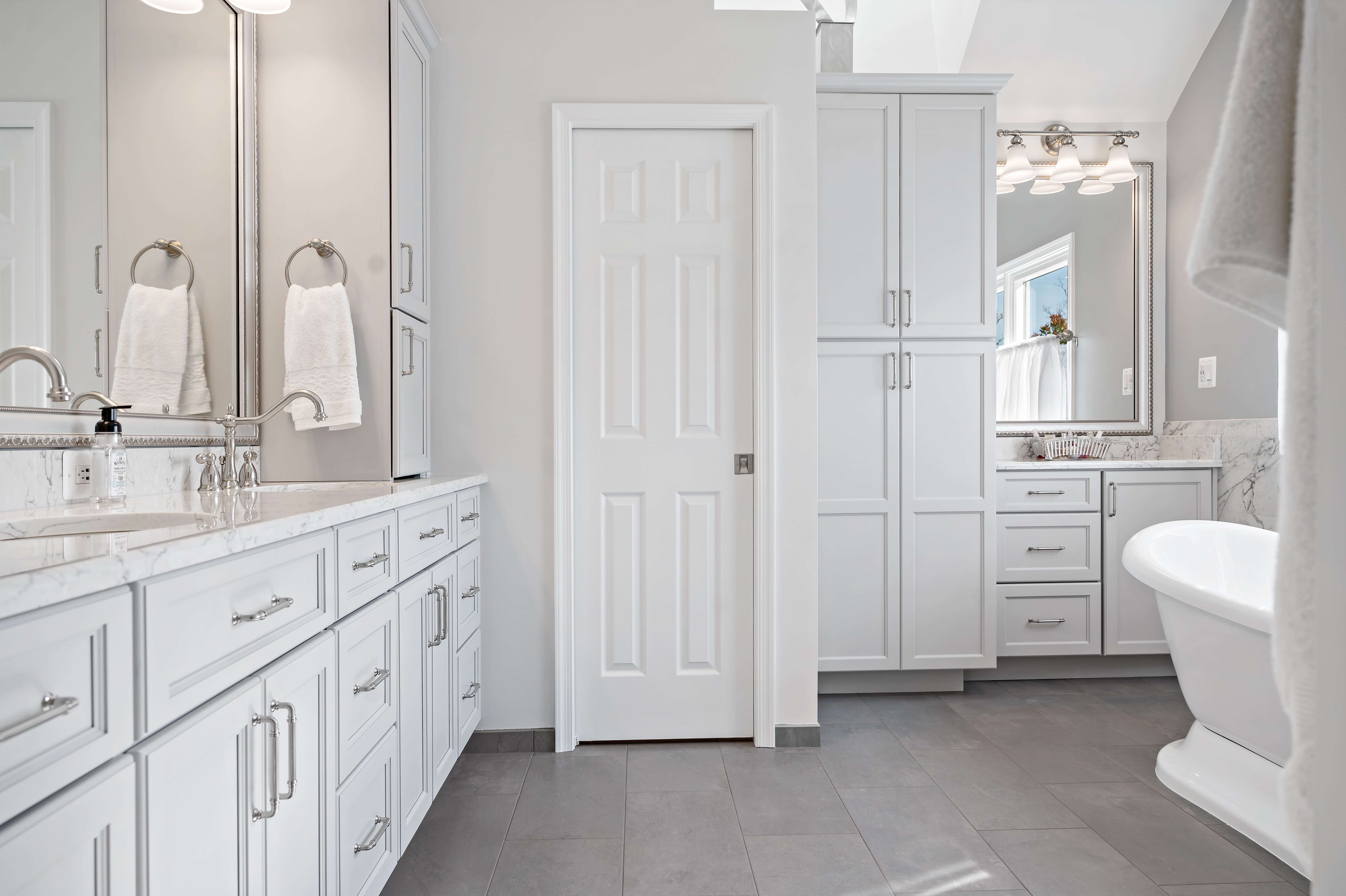 Second vanity in full bathroom