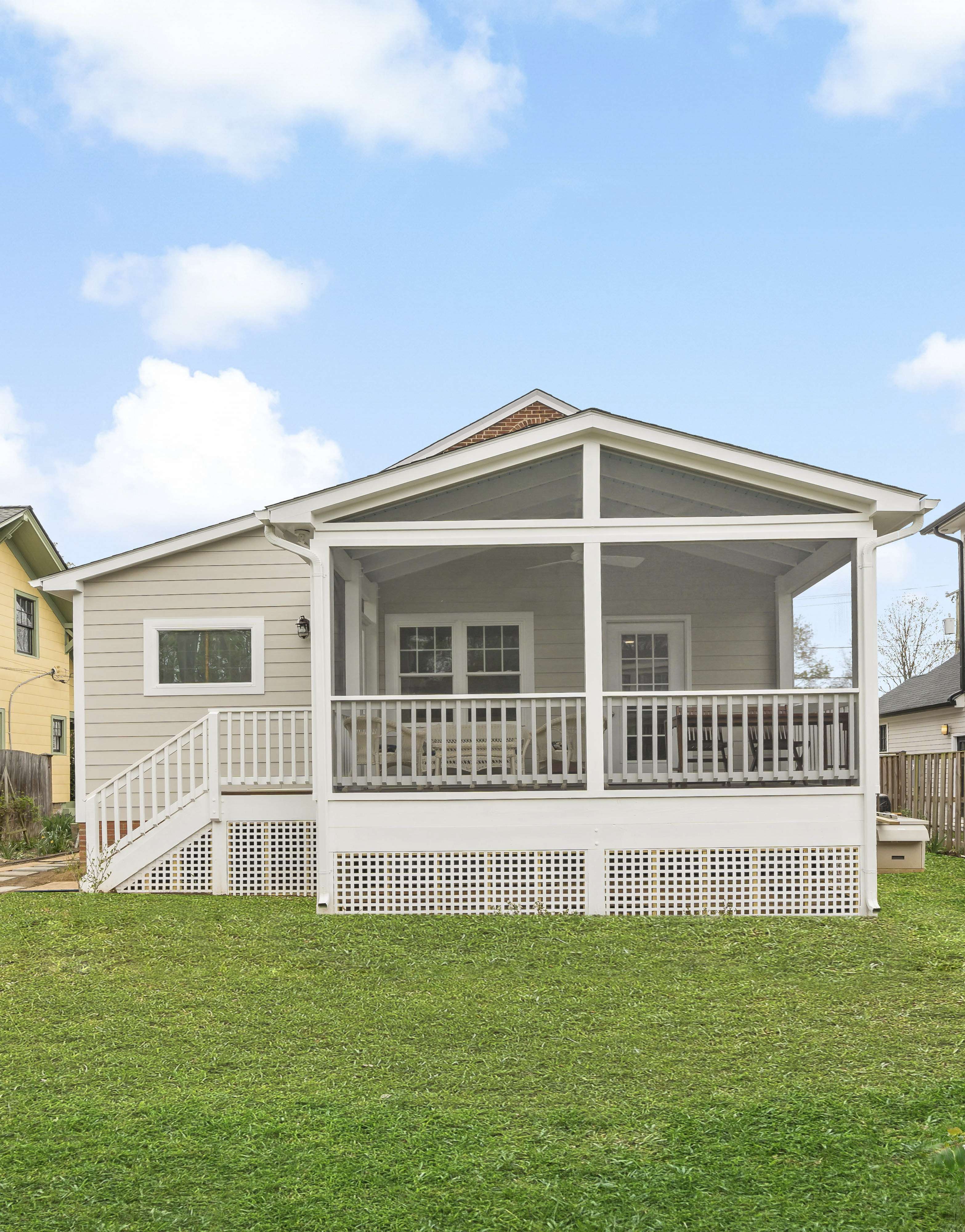 Outdoor patio on backside of house