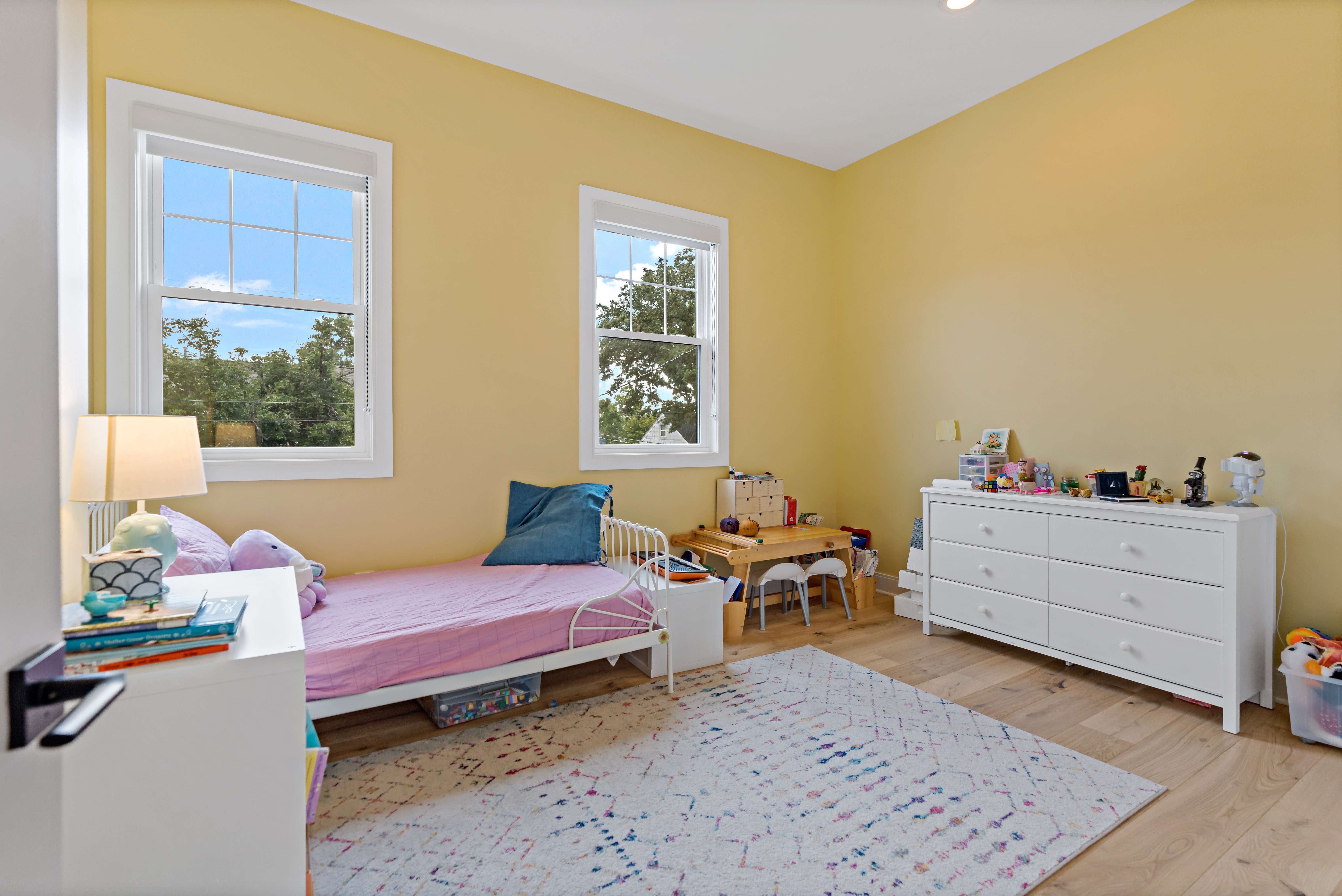 Yellow walls in children's room