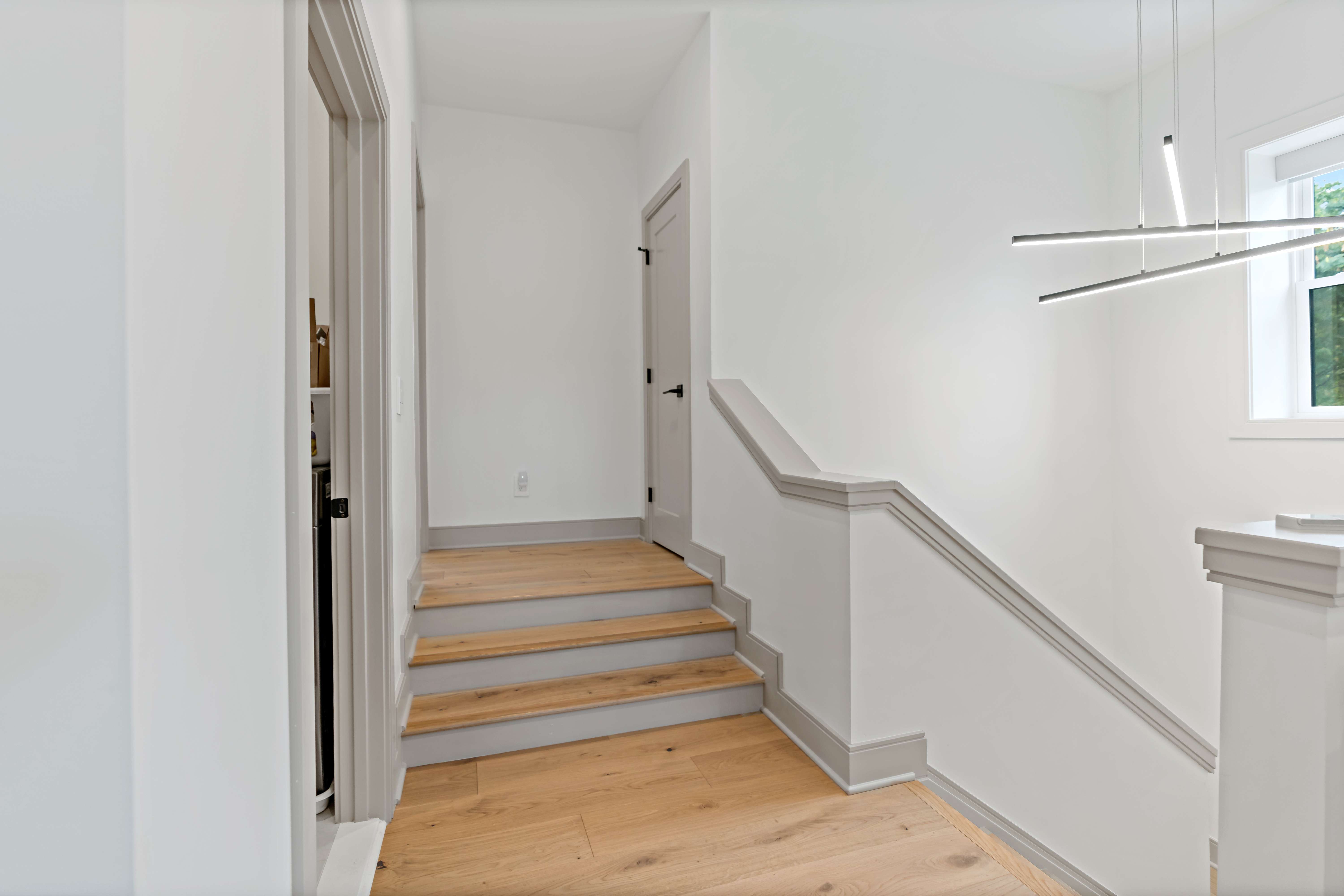 Hard wood stairs leading to bedrooms in Arlington