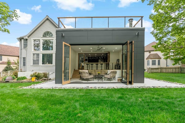 Modern home addition for new gathering space and extra kitchen square footage