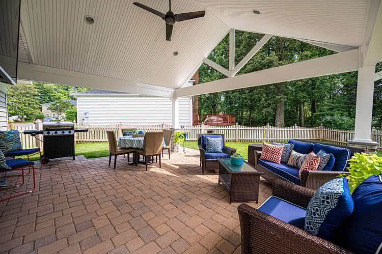 Back Porch with Cathedral Ceiling
