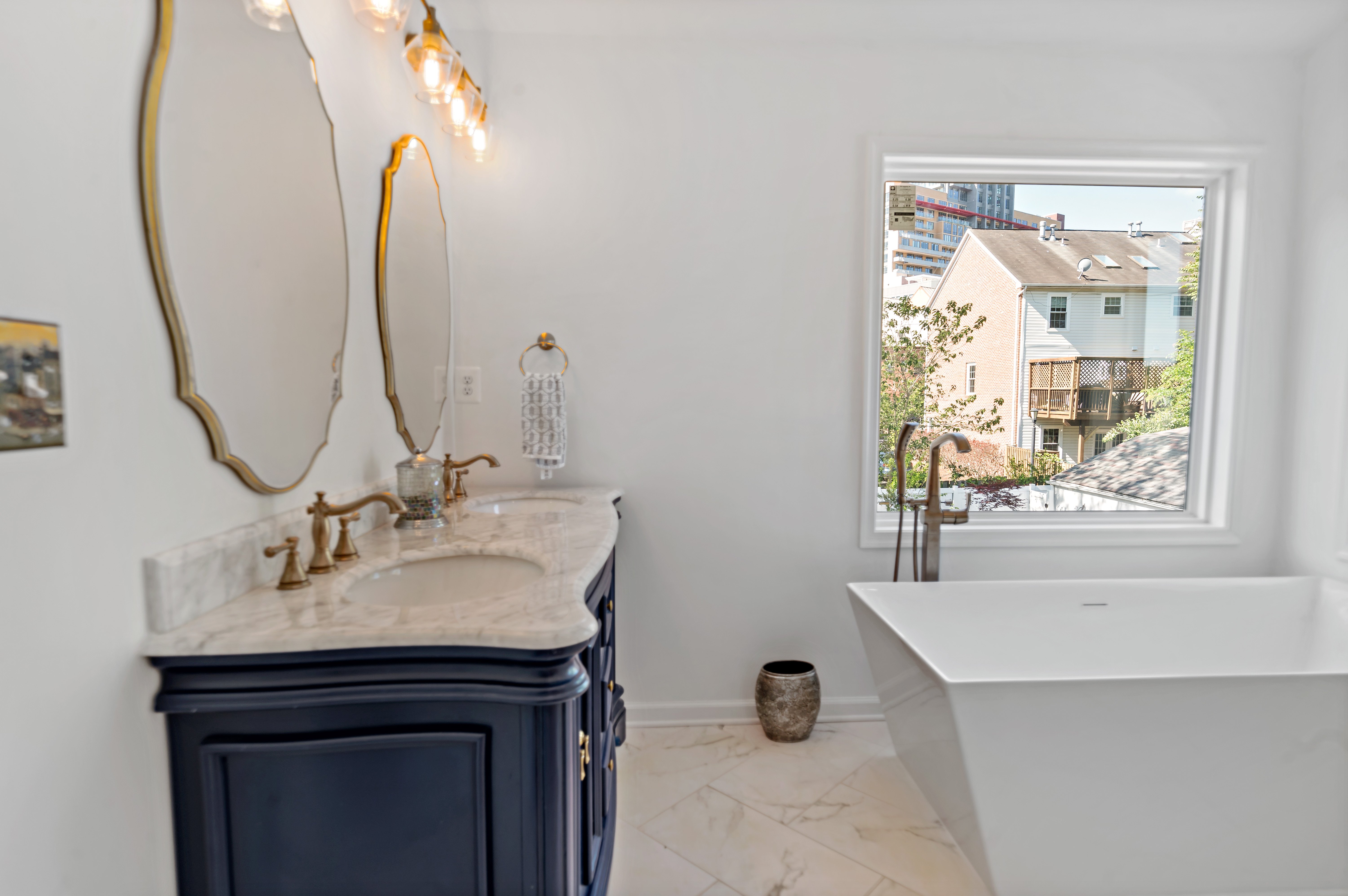 Antique Bathroom Double Vanity