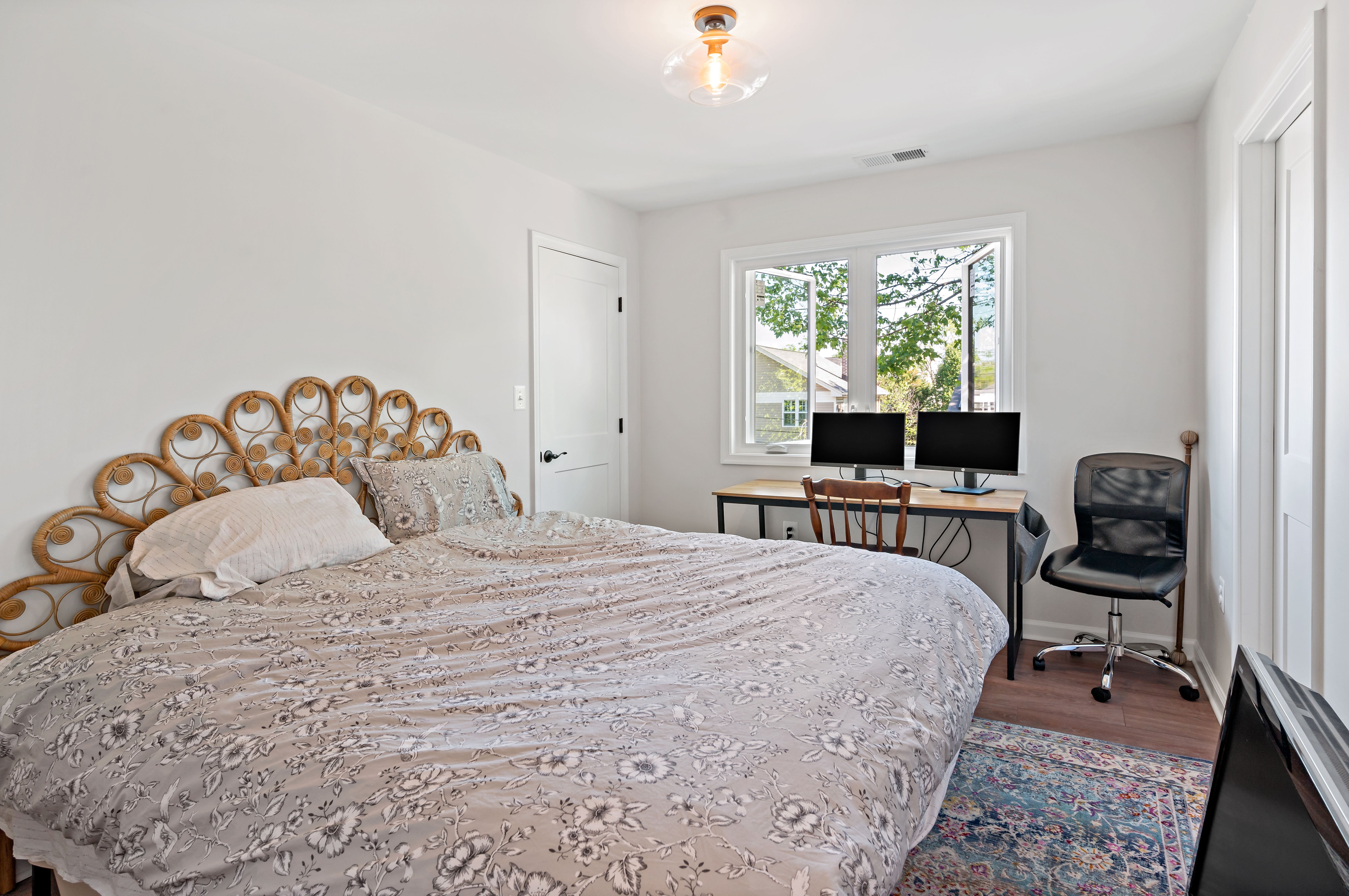 Small Bedroom Addition with white walls