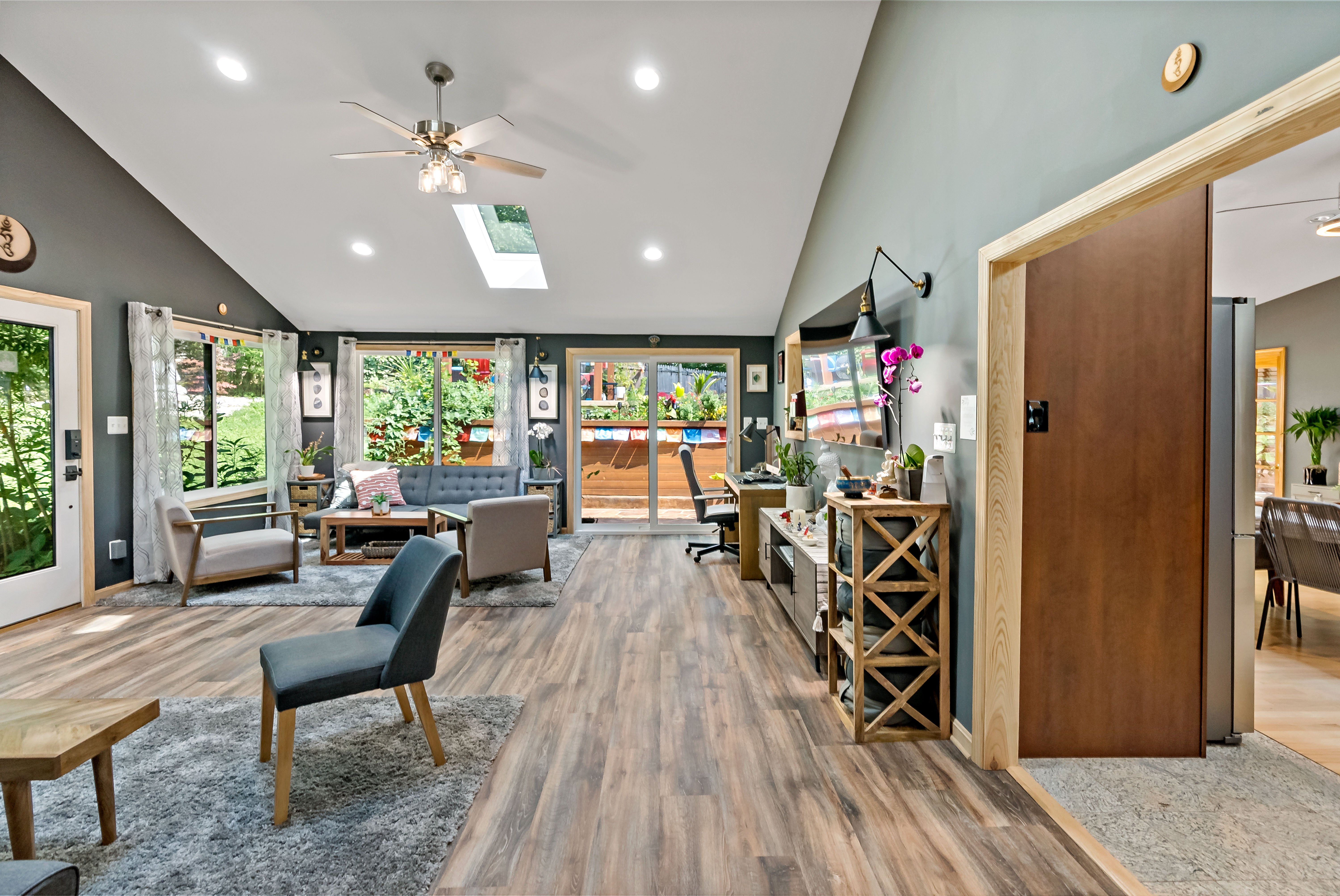 Hard wood floors in living space