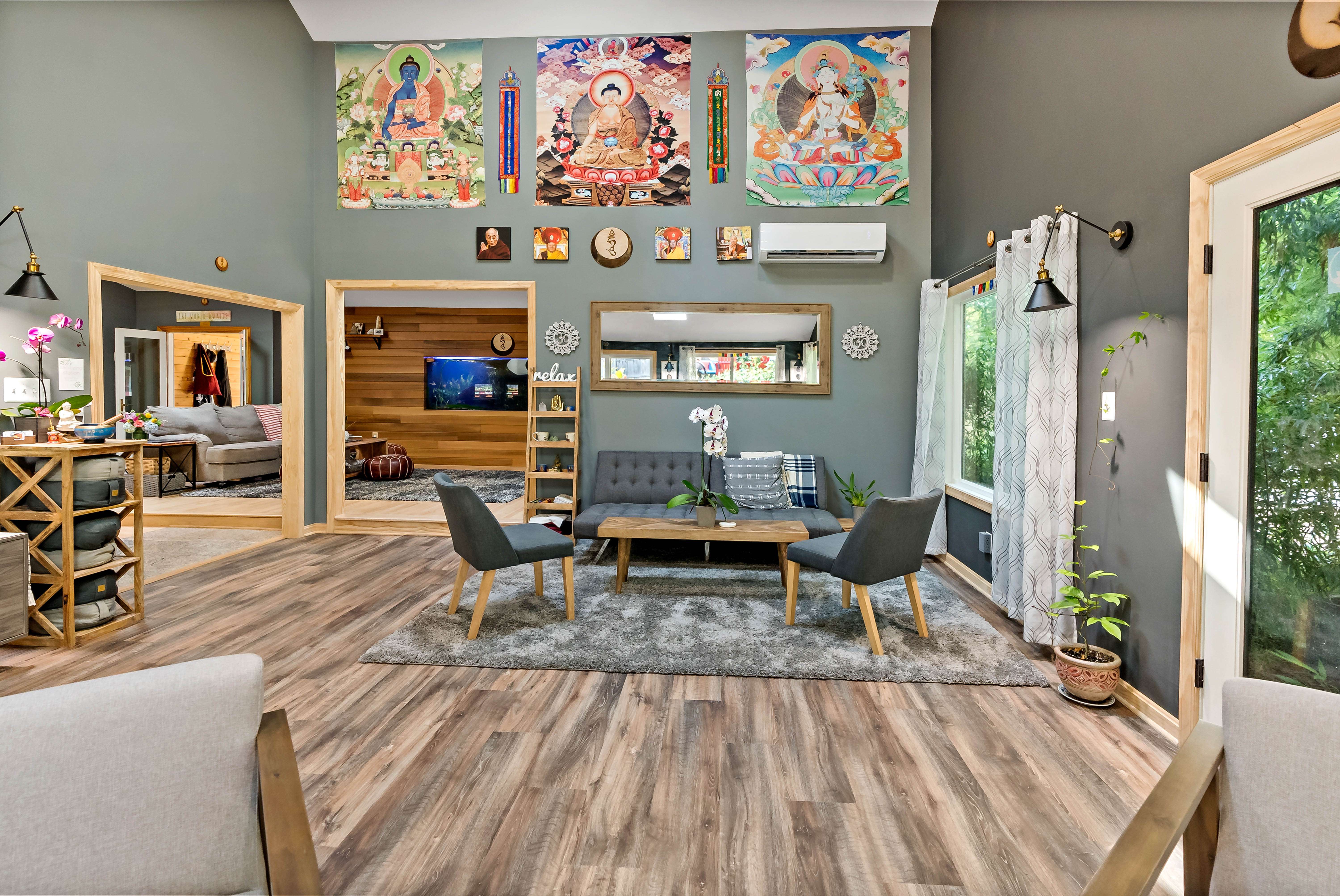 Modern interior design with ample seating