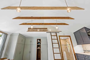 Lofted area for extra storage accessed through ships ladder