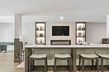 entertainment wall featuring fireplace