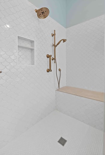 unique fixtures on shower