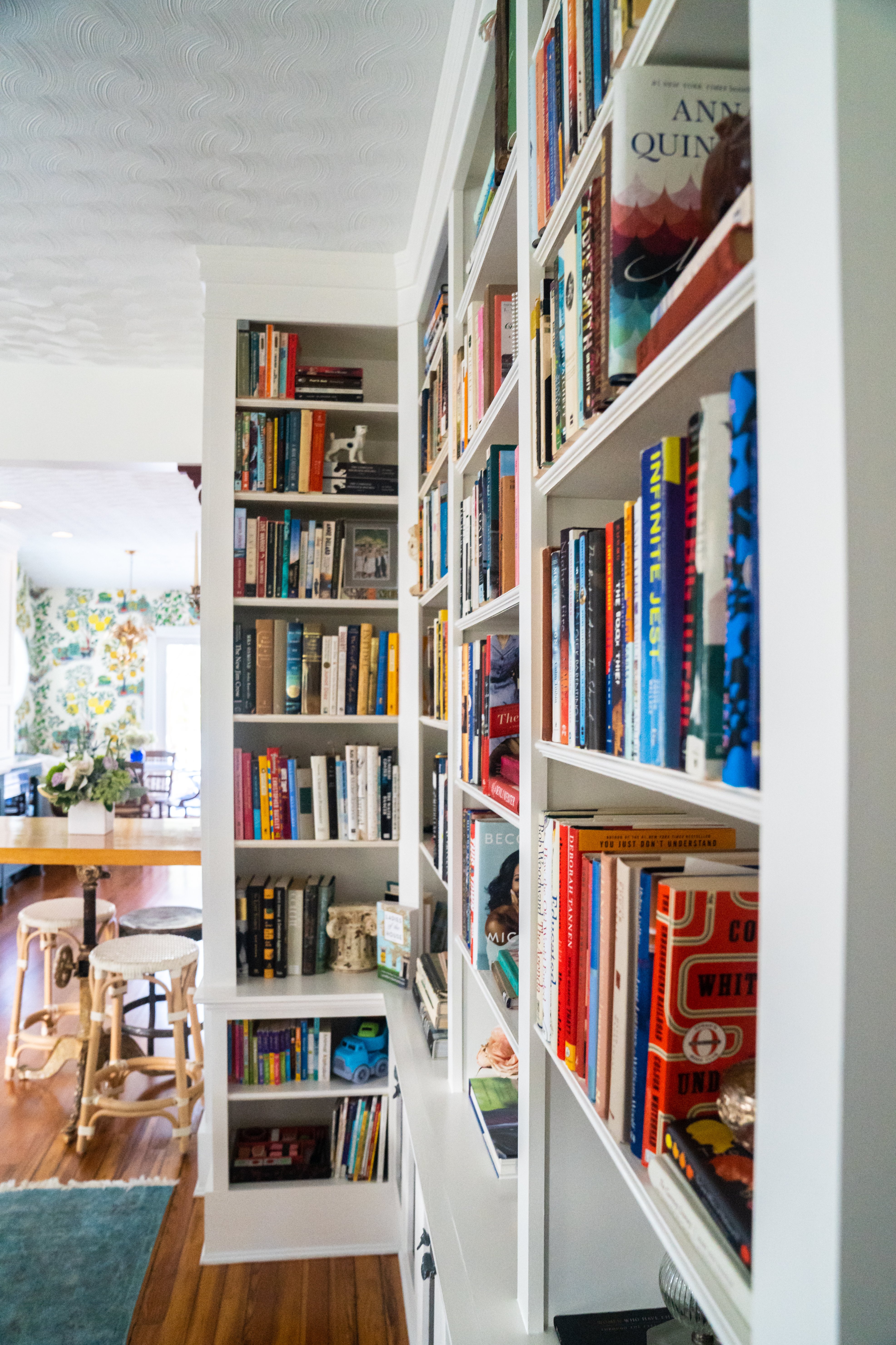 Built-in bookshelves
