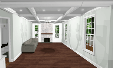 Living room renderings before a remodel