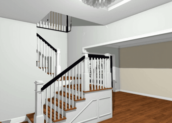 Renderings of new staircase in house