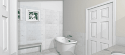 white bathroom renderings