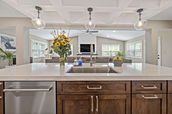 Kitchen Remodel with Coffered Ceiling