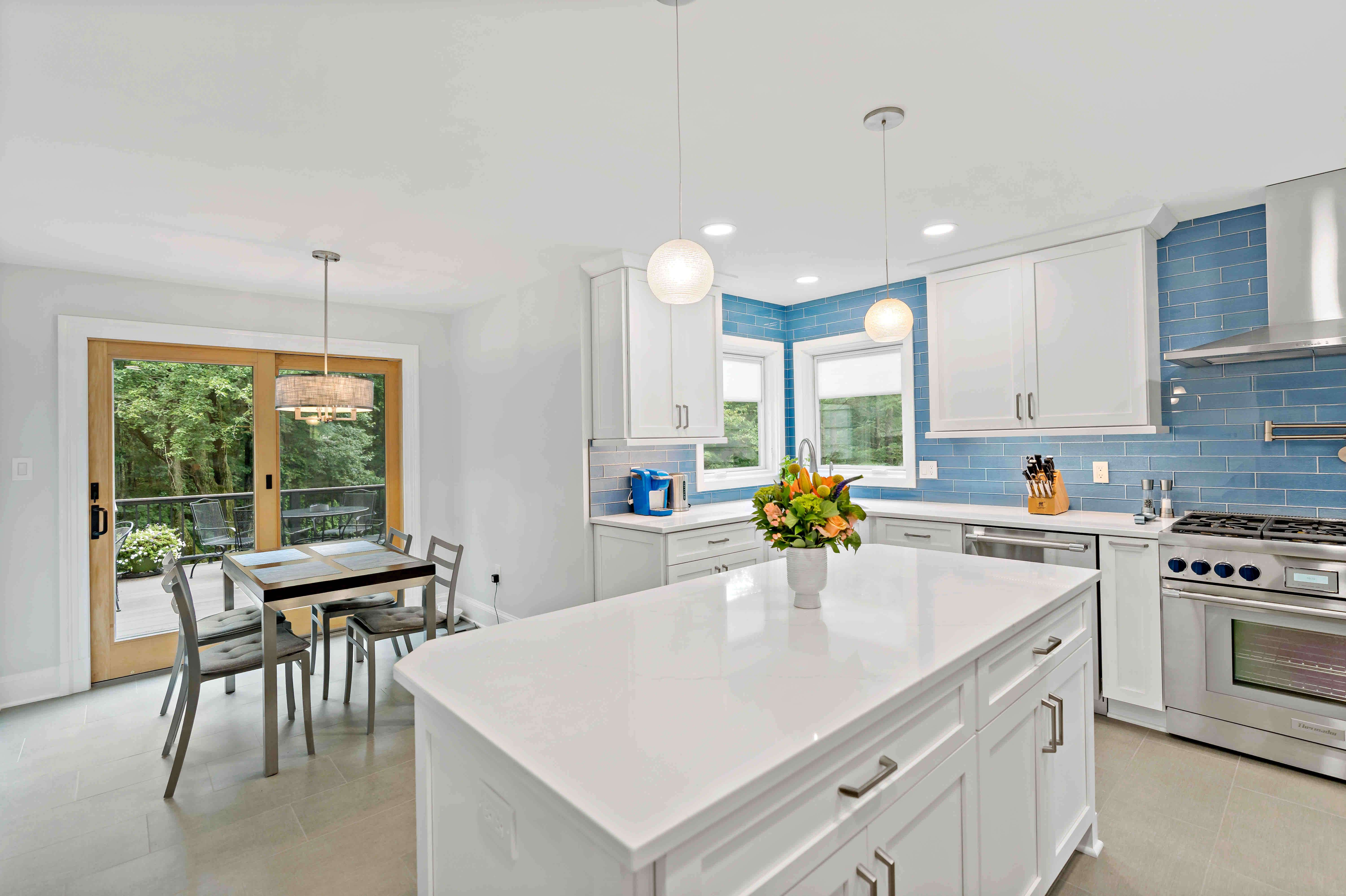 Spacious kitchen with kitchen table