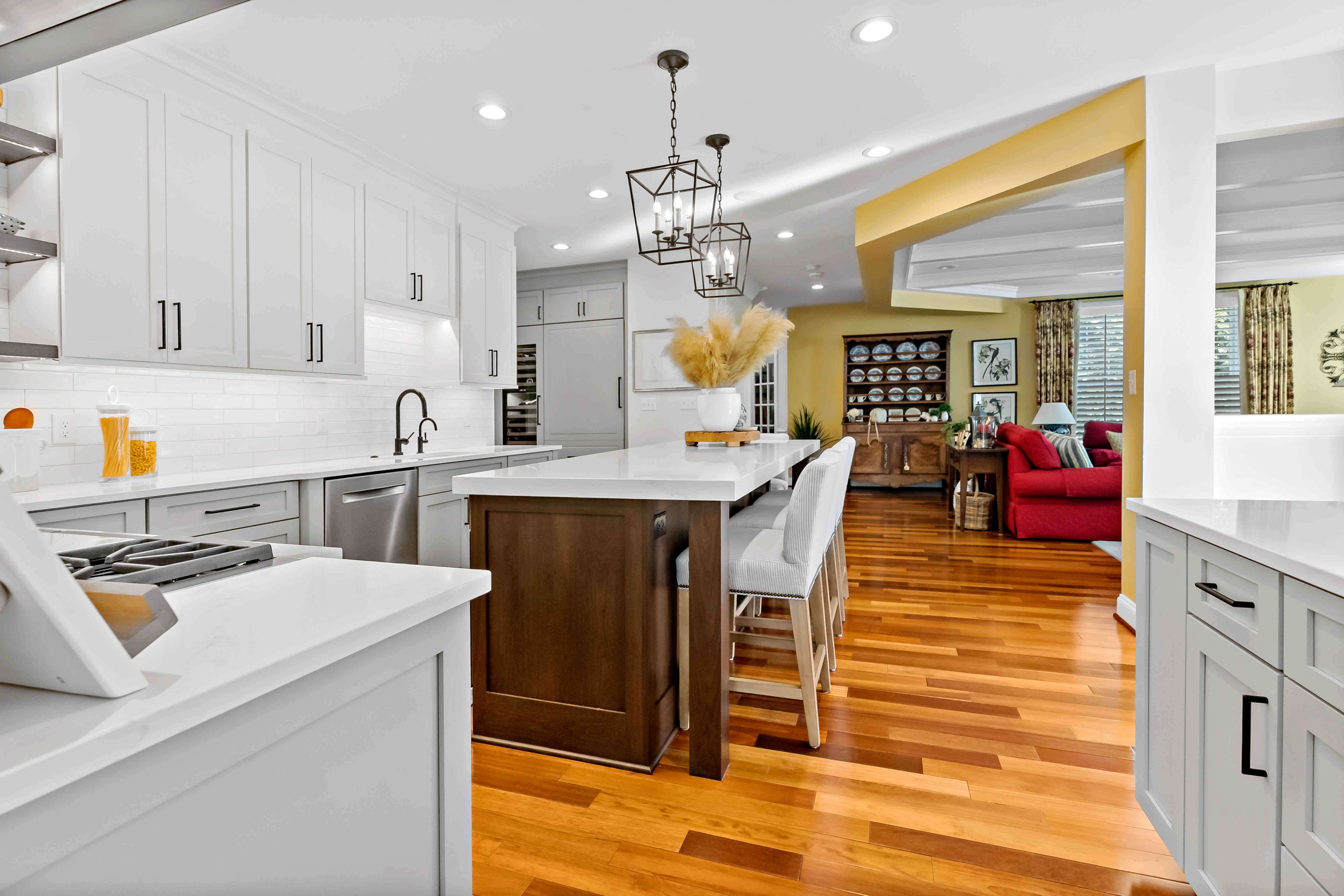 Spacious open concept kitchen area