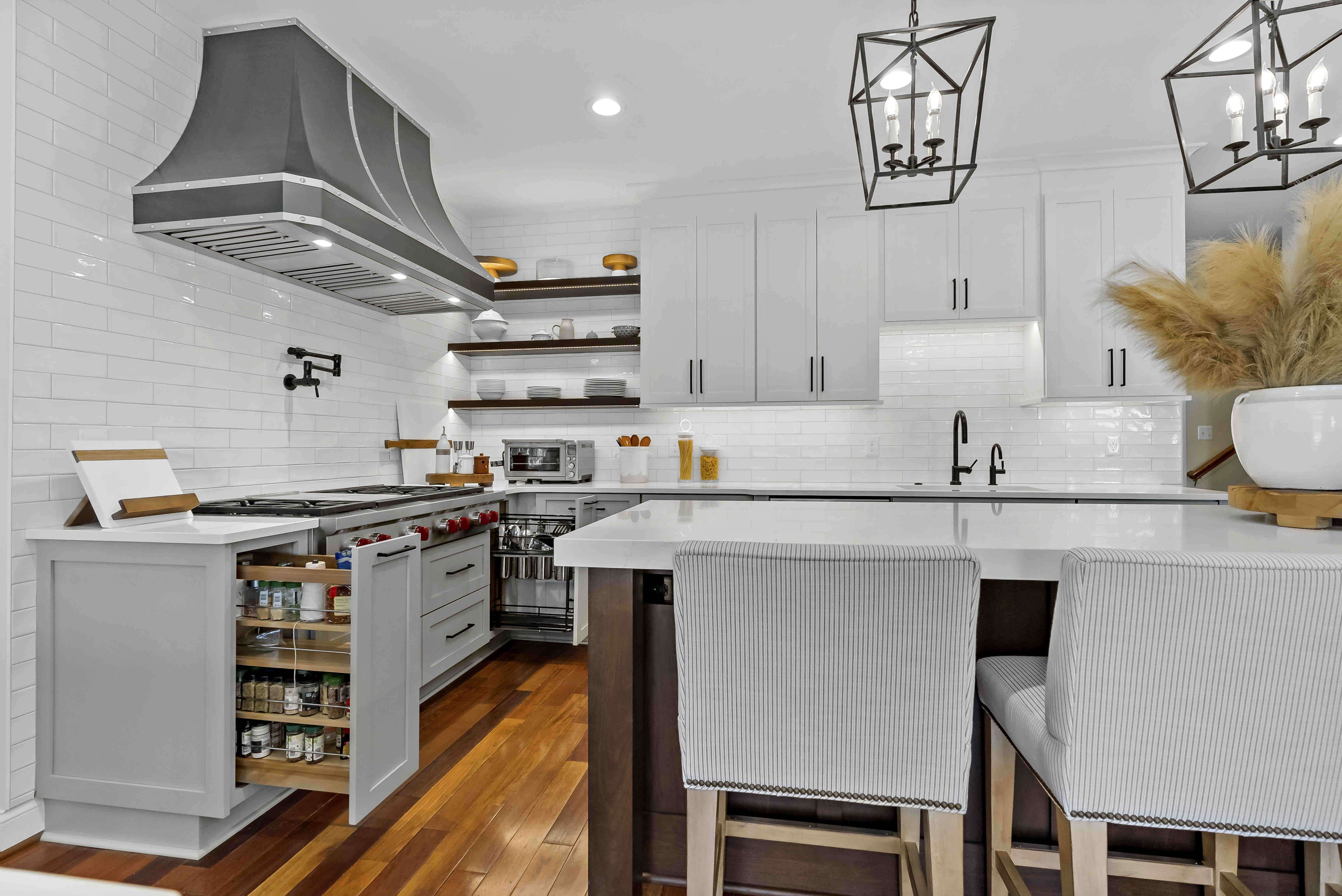 Custom cabinetry for kitchen organization in cabinets