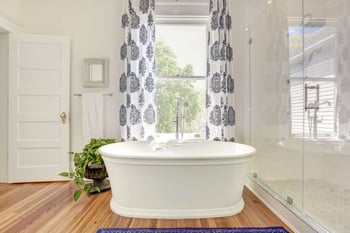 freestanding tub in herndon bathroom remodel