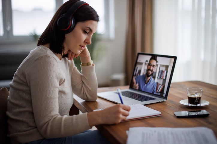 homeowner in virtual remodeling consultation