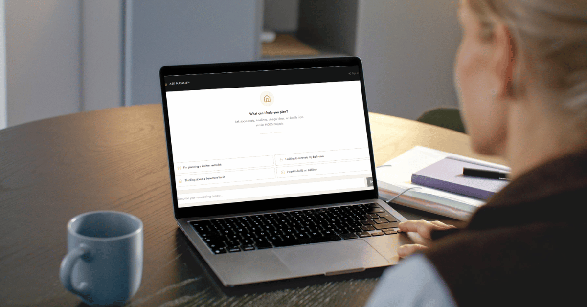 A woman utilized MOSS's AI-research assistant, Natalie, to get remodeling information