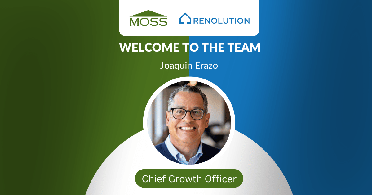 Joaquin Erazo, the new Chief Growth Officer at MOSS Building & Design