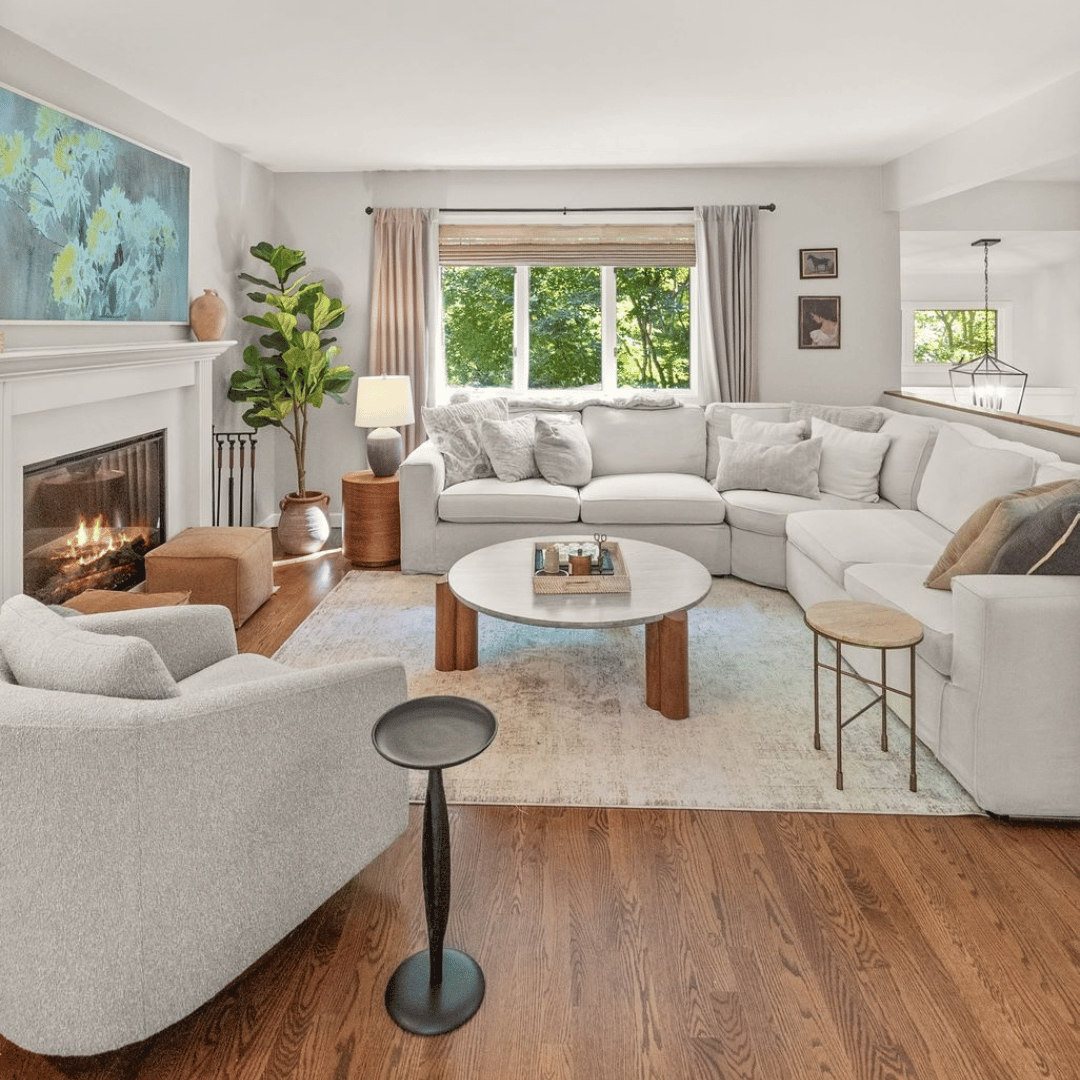 After: cozy sitting area in master suite