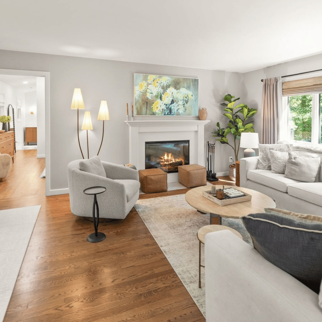 After: cozy sitting area in master suite After: cozy sitting area in master suite