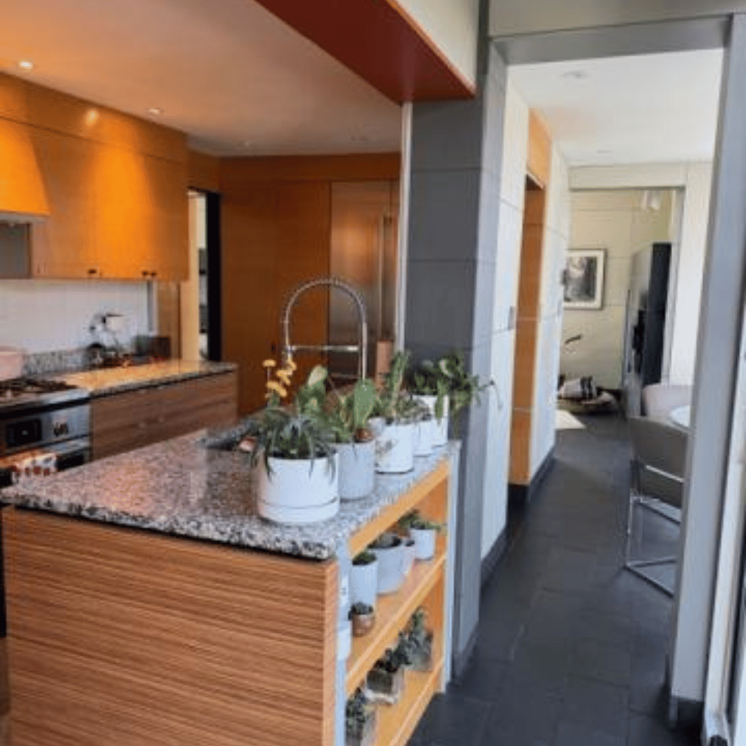 Dark, closed off kitchen before remodel