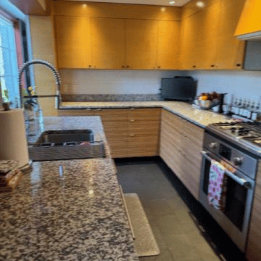 Dark, closed off kitchen before remodel