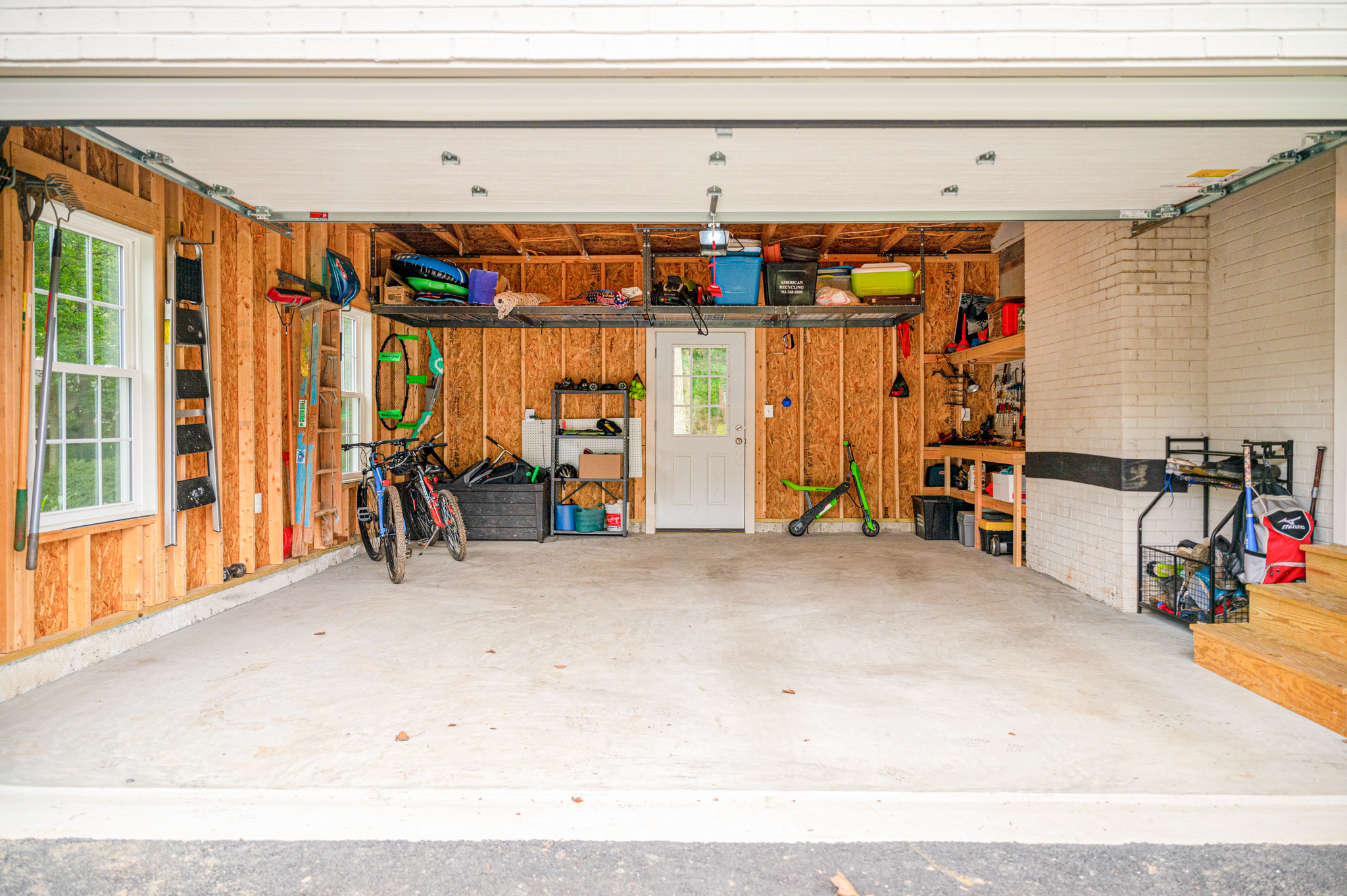 Interior of garage