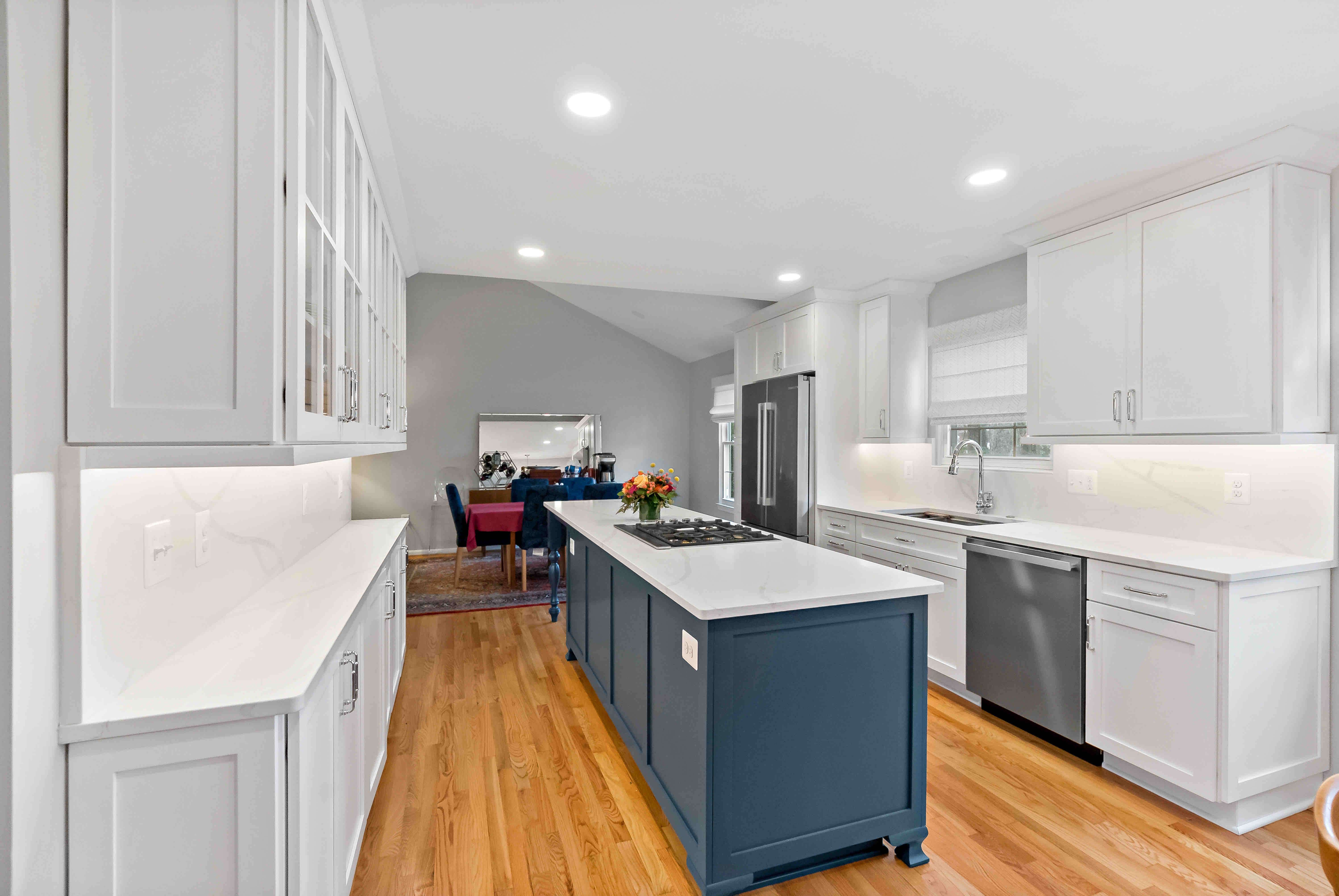 Beautifully Updated Fairfax Kitchen Creates Open Floor Plan 