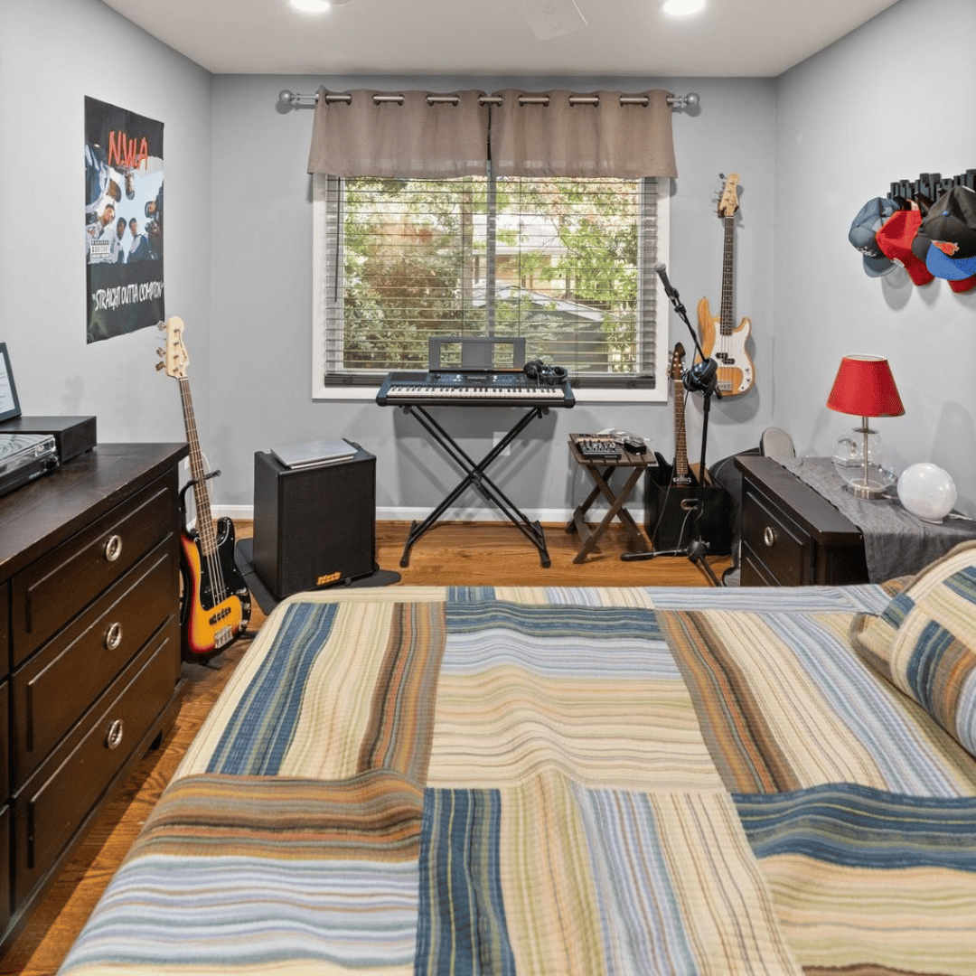 Son's expanded room makes space for music studio